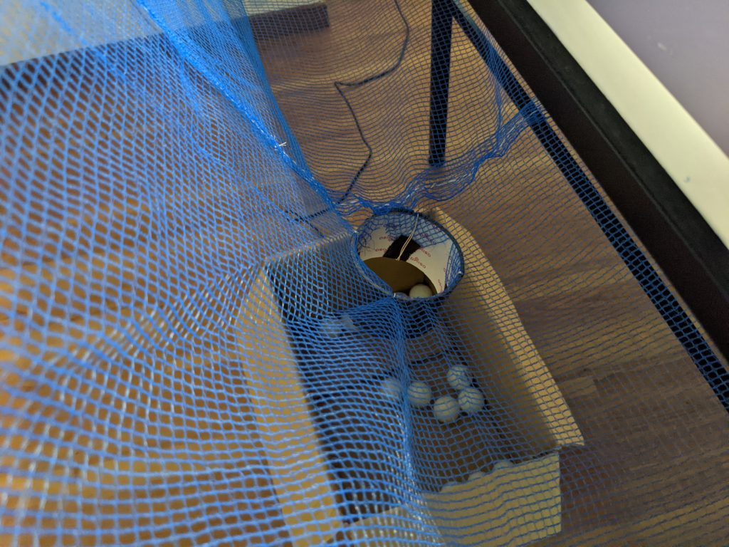 卓球台用の自作防球ネット